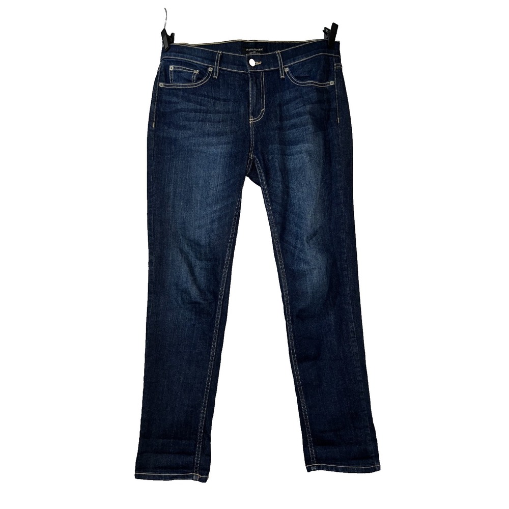 Banana‎ Republic Girlfriend Jean Dark Wash Straight Leg Denim Blue 28/6